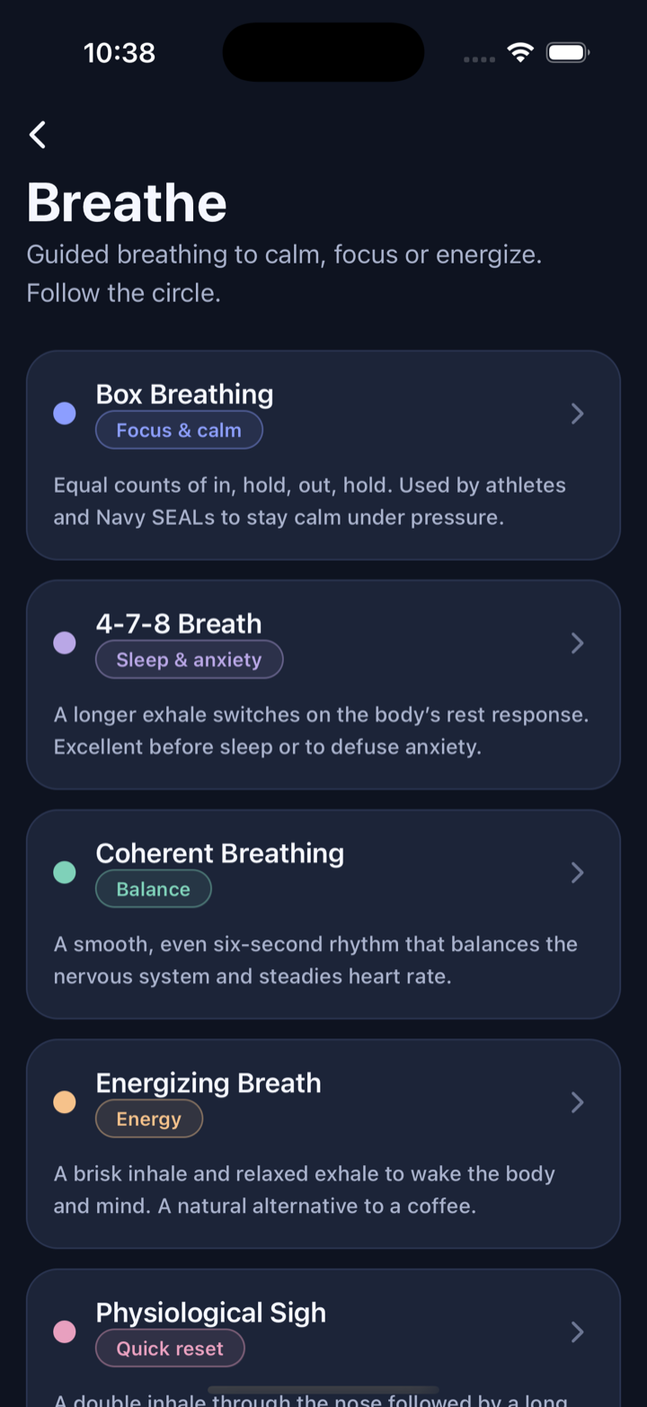 Breathing exercises